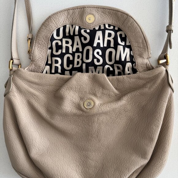 Marc by Marc Jacobs Classic Q Natasha Taupe Leather Crossbody Bag - Picture 8 of 13